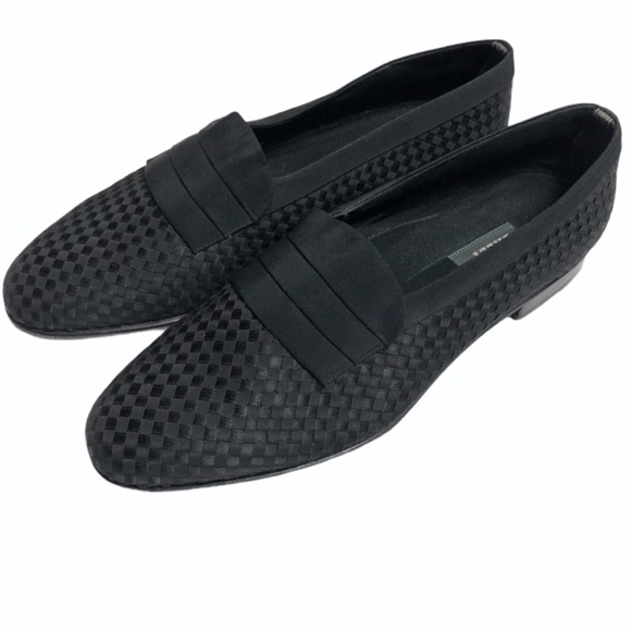Bally Other - BALLY Pierre Black Woven Slip-on Loafers 10.5M